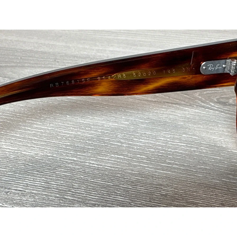 Ray-Ban Jorge Sunglasses RB7681SF Striped Havana Tortoise Blue‎ Lens Japan 52mm